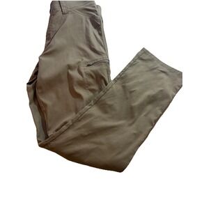 Wrangler Pant  Khaki Straight Leg Outdoor Series Stretch Men30/32 Zipper Pocket